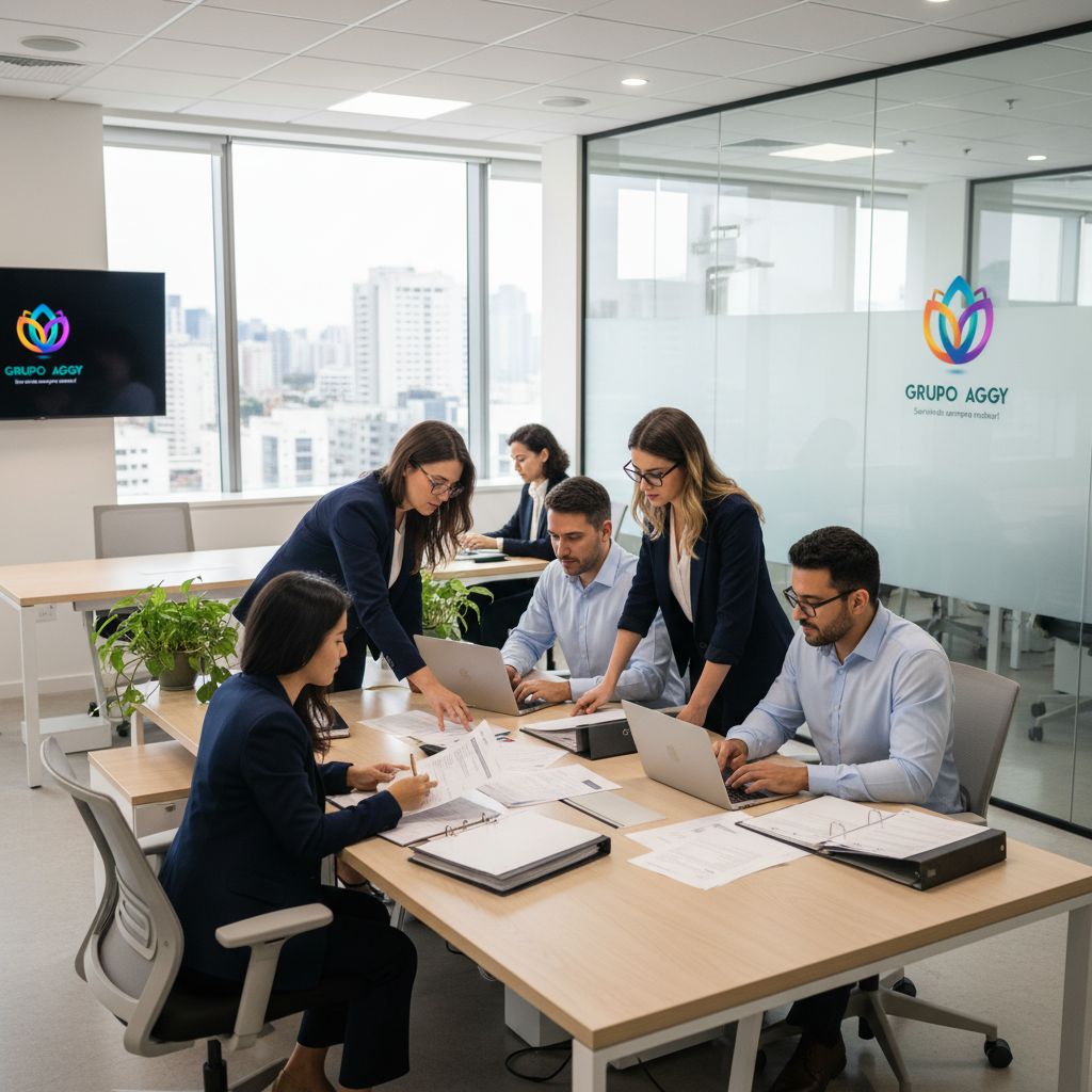 GRUPO AGGY team collaborating in office