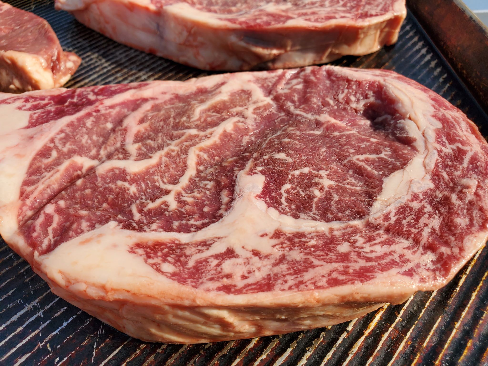 Wagyu steaks on the grill