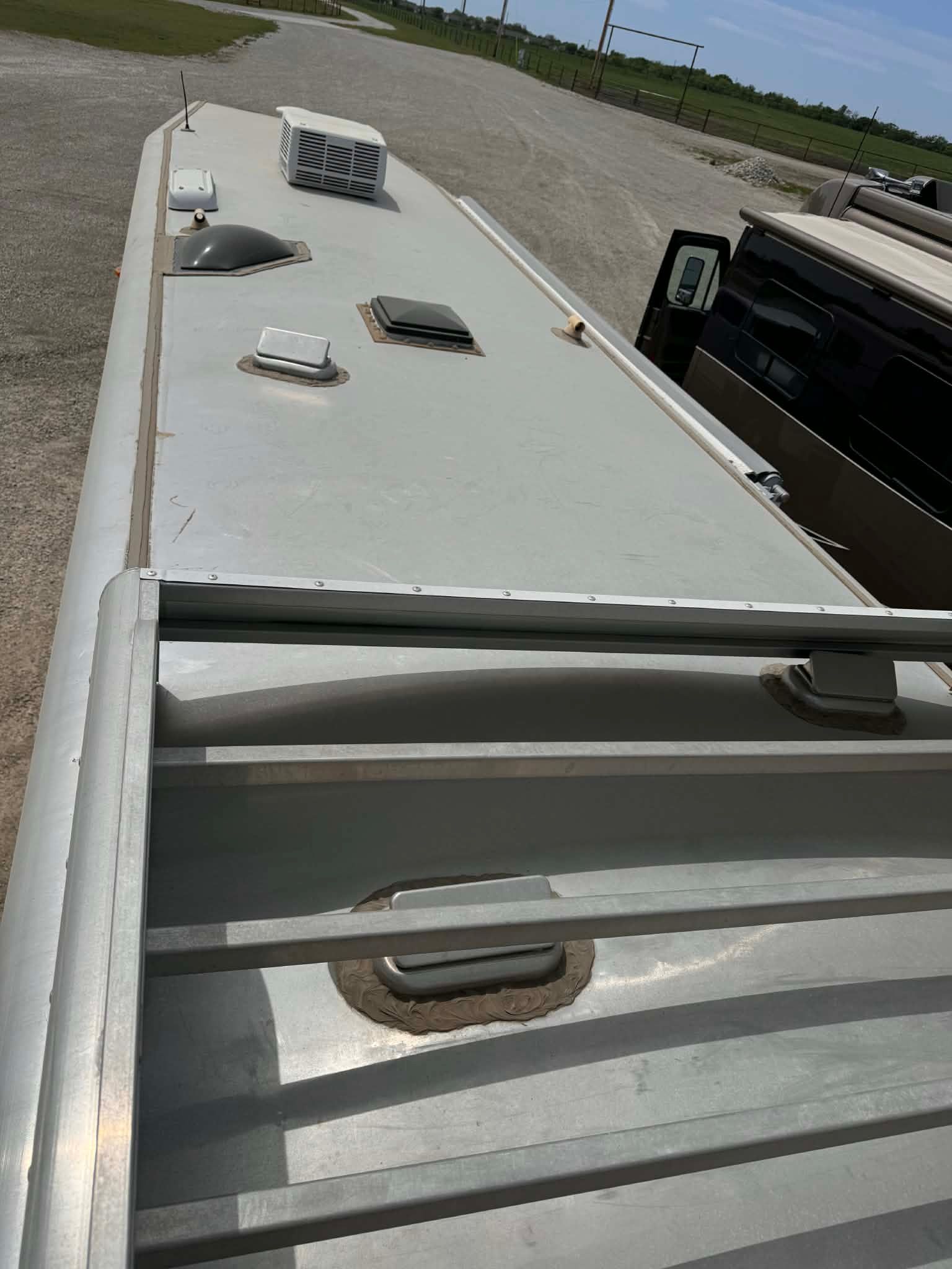 RV roof treatment in progress