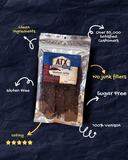 ATX Jerky nutrition highlights - Clean Ingredients, Gluten Free, Sugar Free, No Junk Fillers