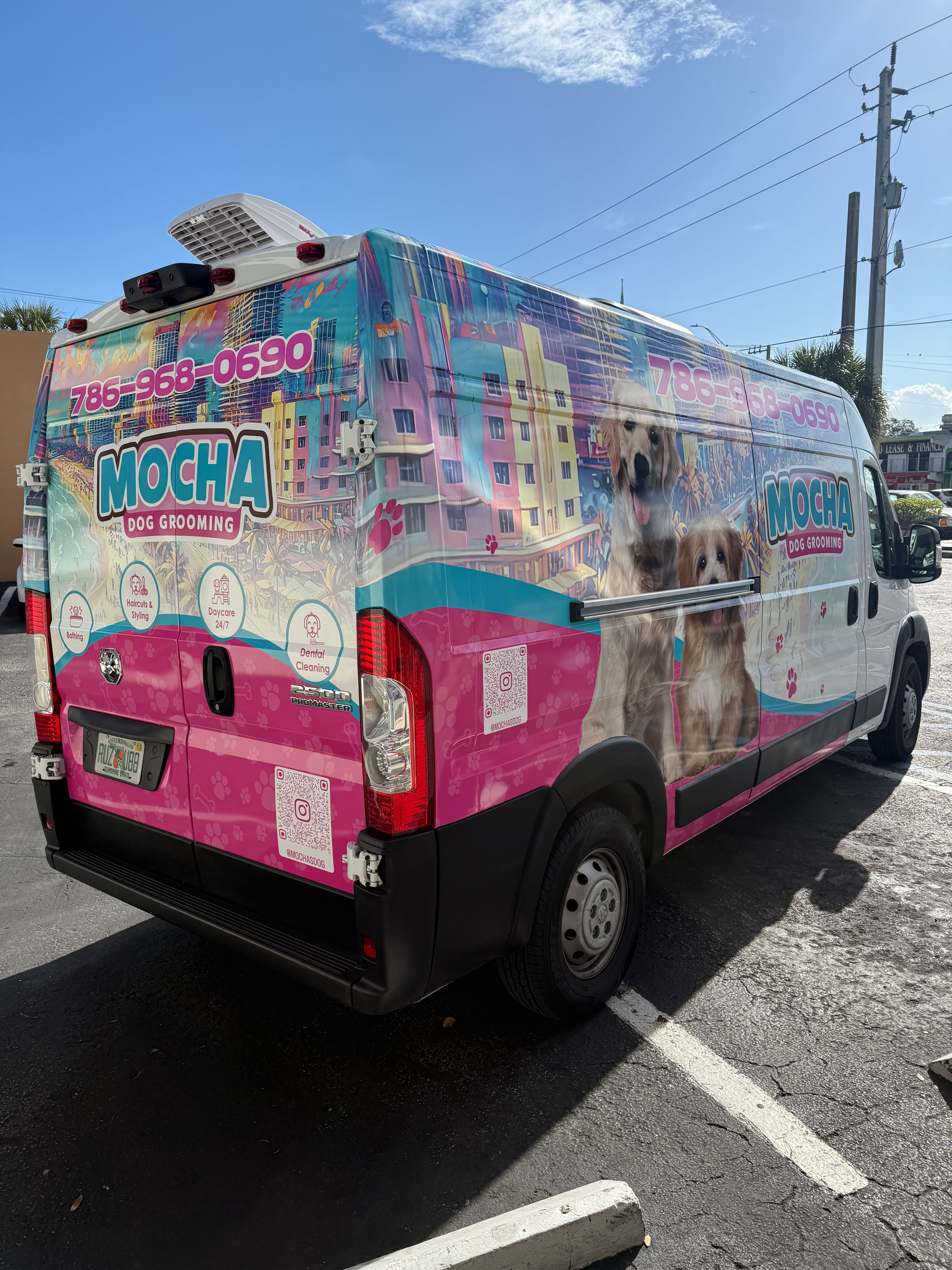 Mocha Dog Grooming Van
