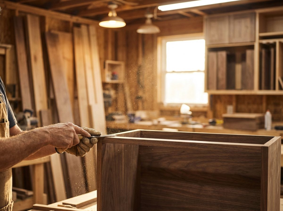 Craftsman working in the Creation Carpentry workshop