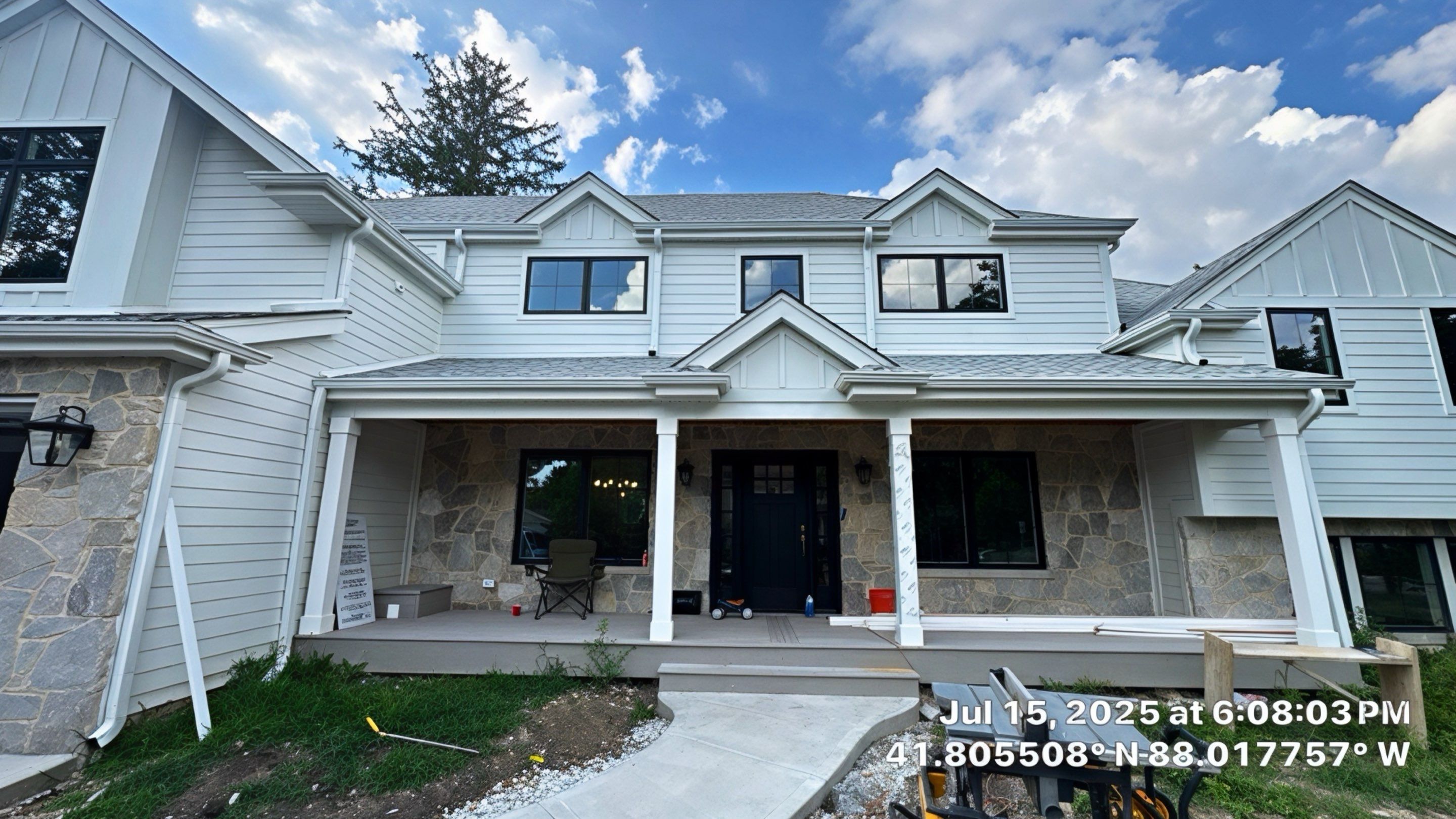 Andersen A-Series casement window replacement on a craftsman-style home in Evanston