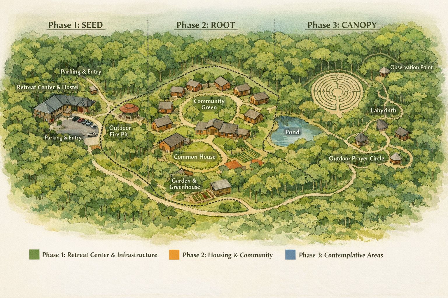 Retreat center master plan