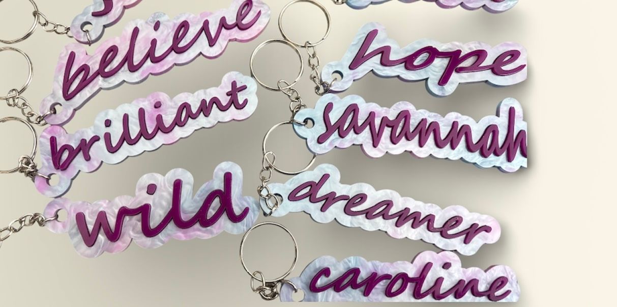 Inspirational Word Keychains