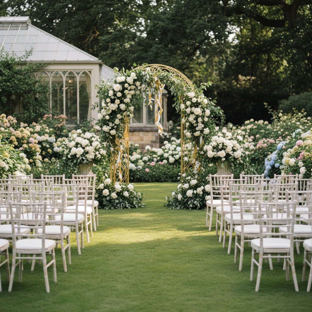 Outdoor wedding ceremony