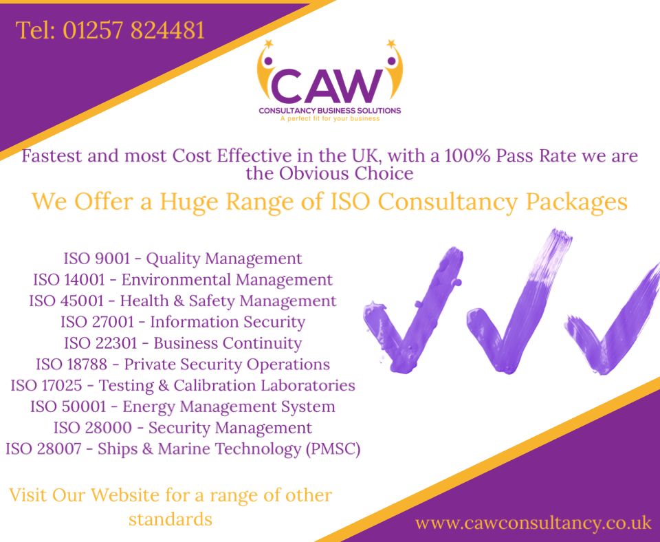 ISO 9001 Quality Management - CAW Consultancy