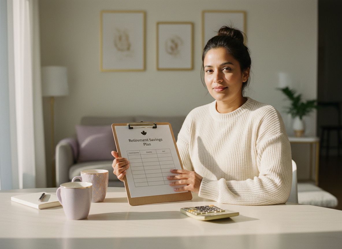 Woman reviewing retirement savings plan
