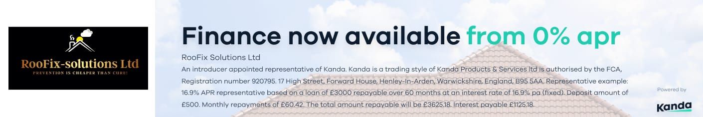RooFix Solutions finance options through Kanda