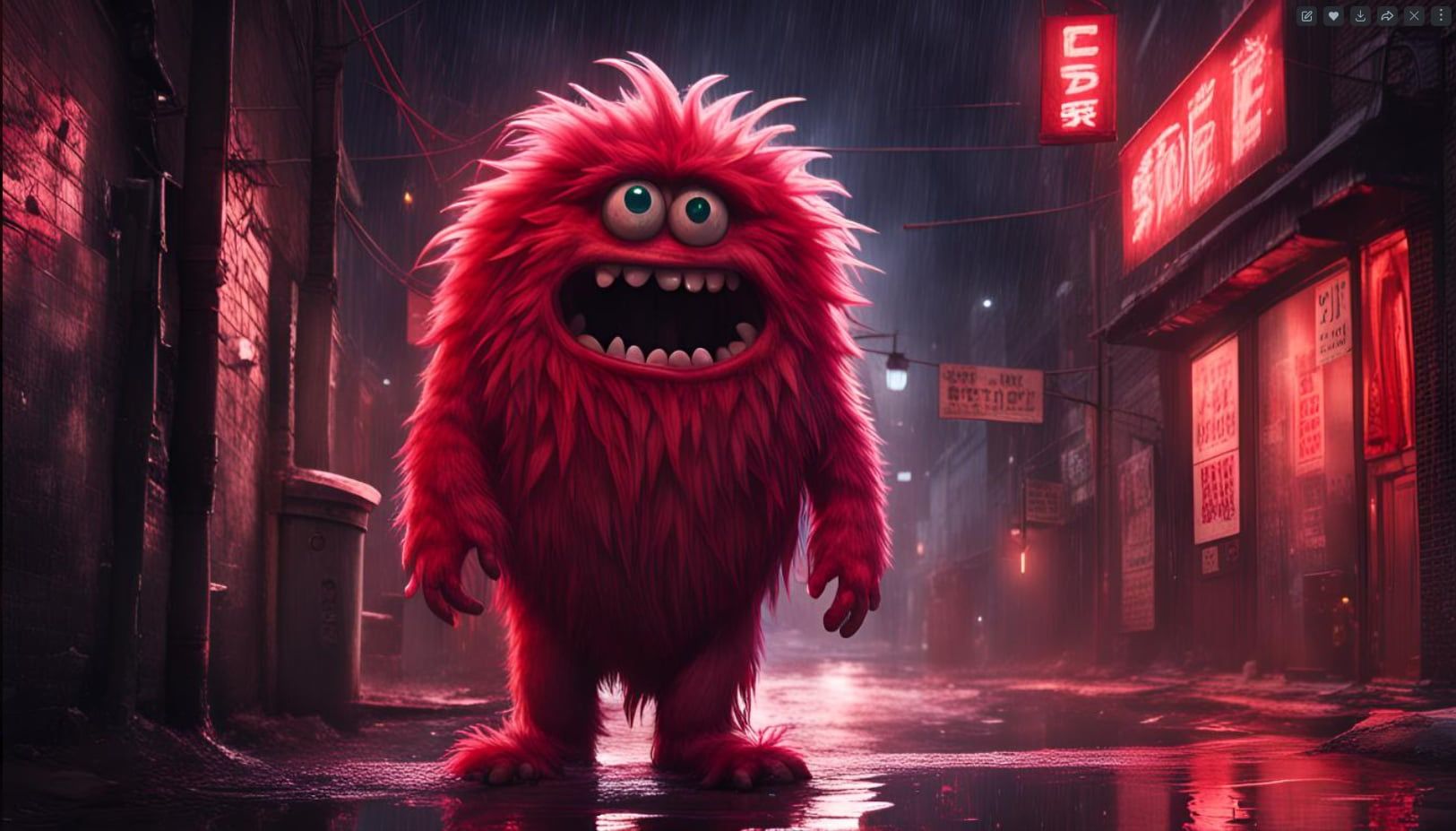 Maxo, the red furry monster