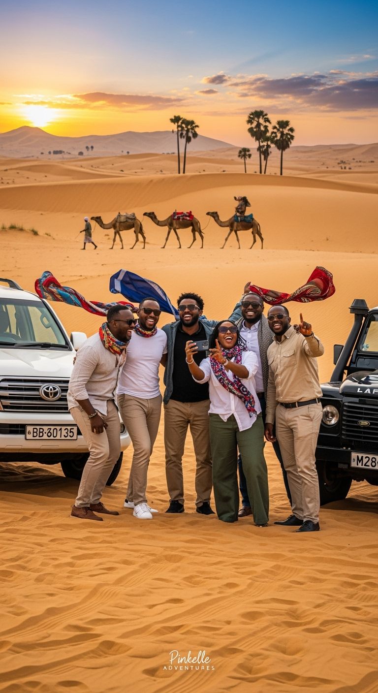 Pinkelle Adventures Team on Safari