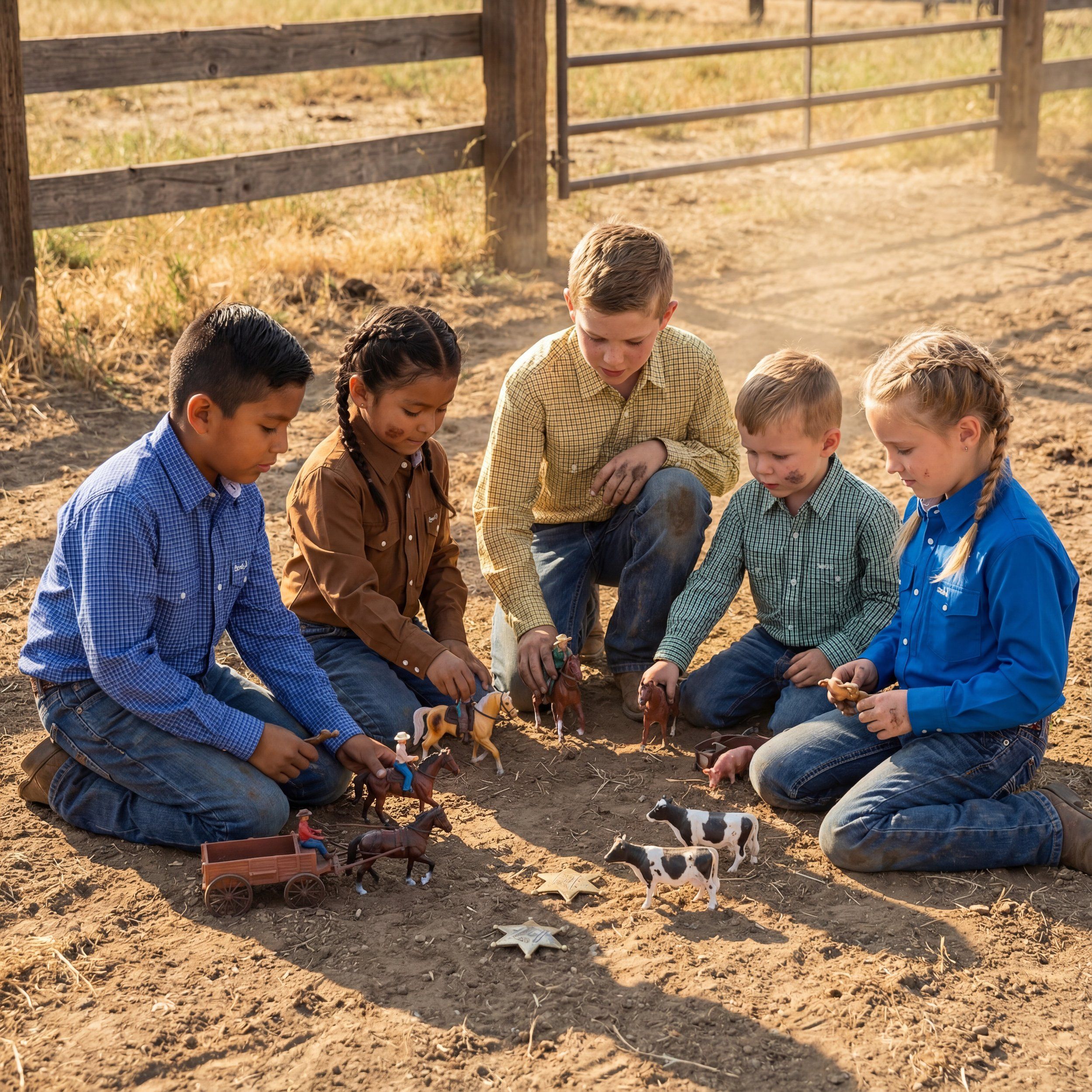 Kids playing ranch