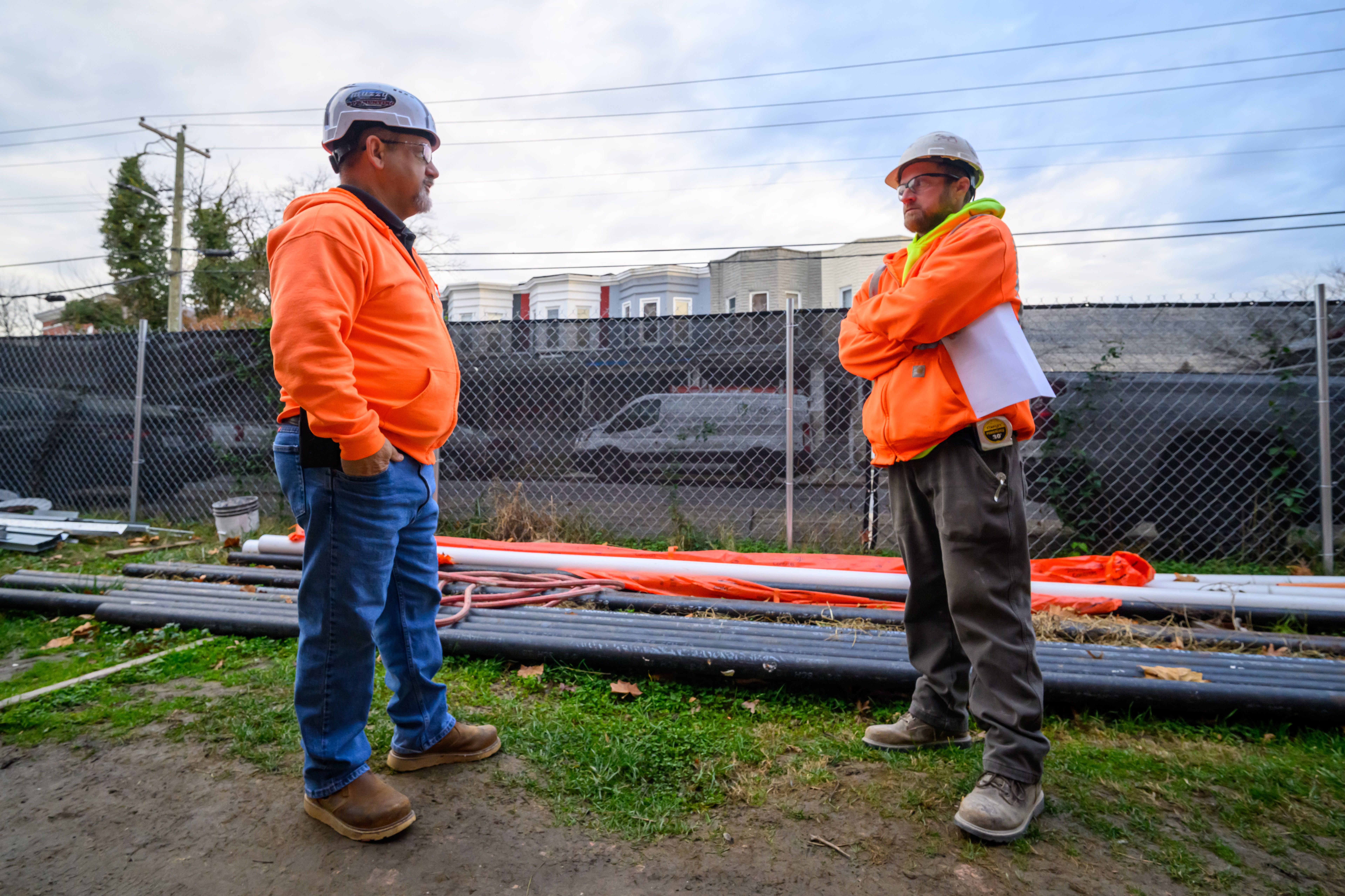 Schaefer Mechanical team members on site