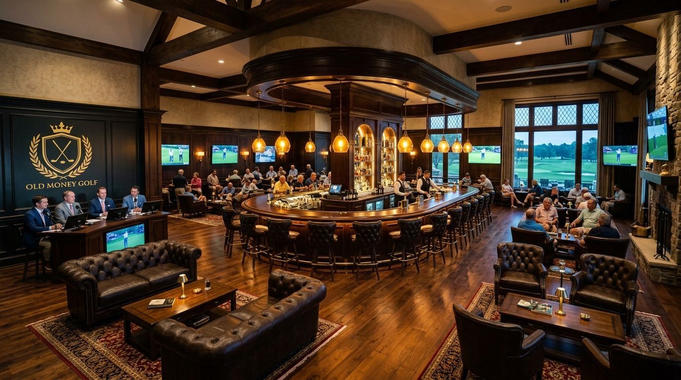 Premium Old Money Golf Venue Interior