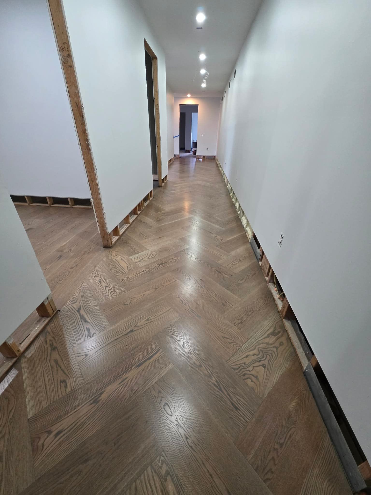 Herringbone pattern flooring