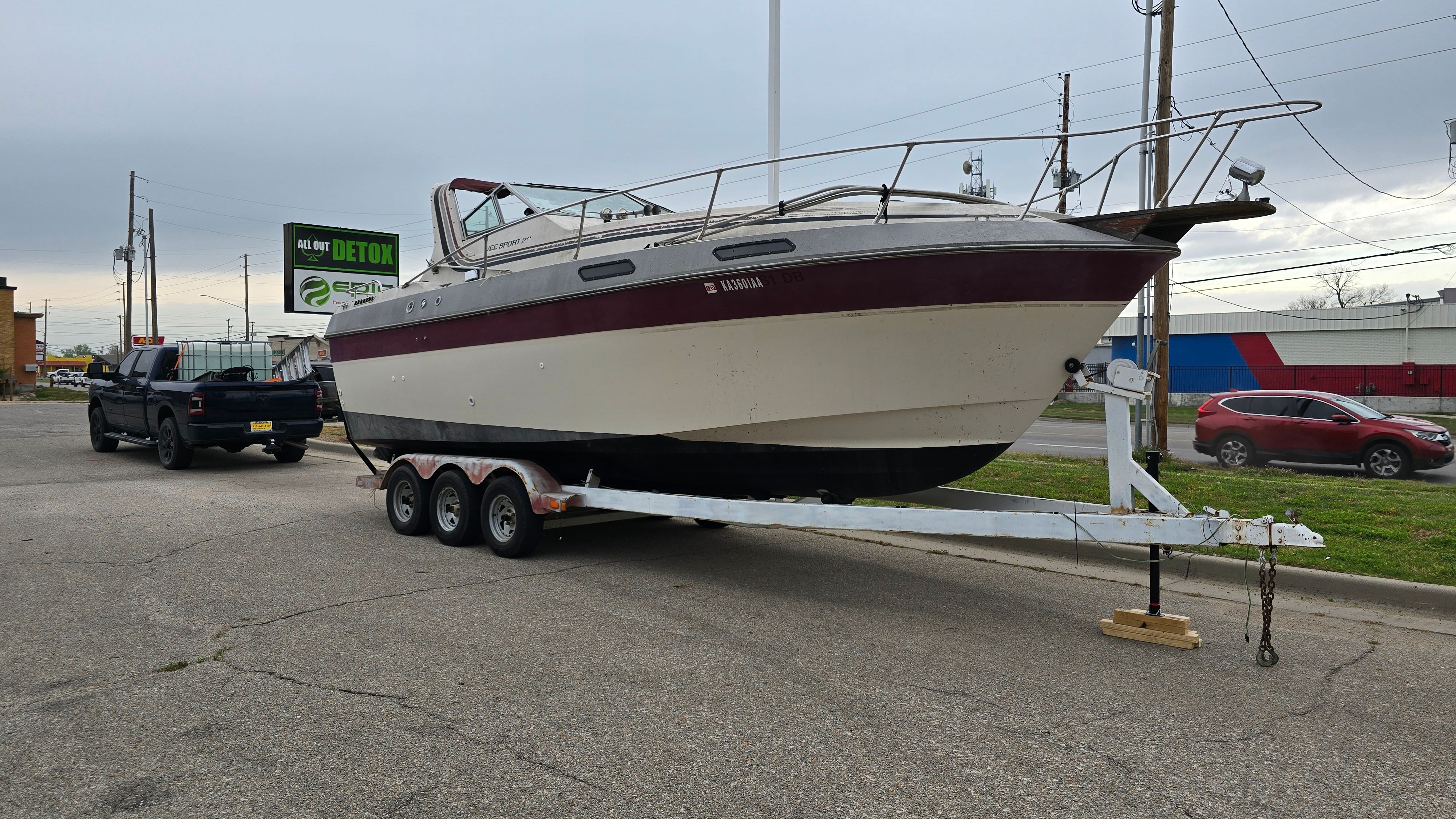 Boat before wash