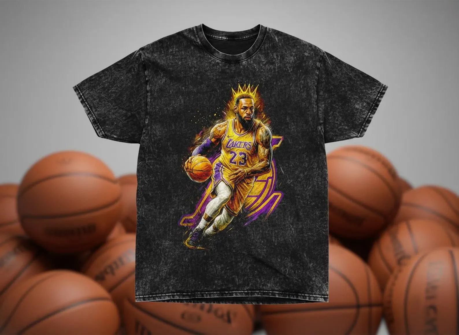 LeBron #23 Lakers Throwback Vintage Tee