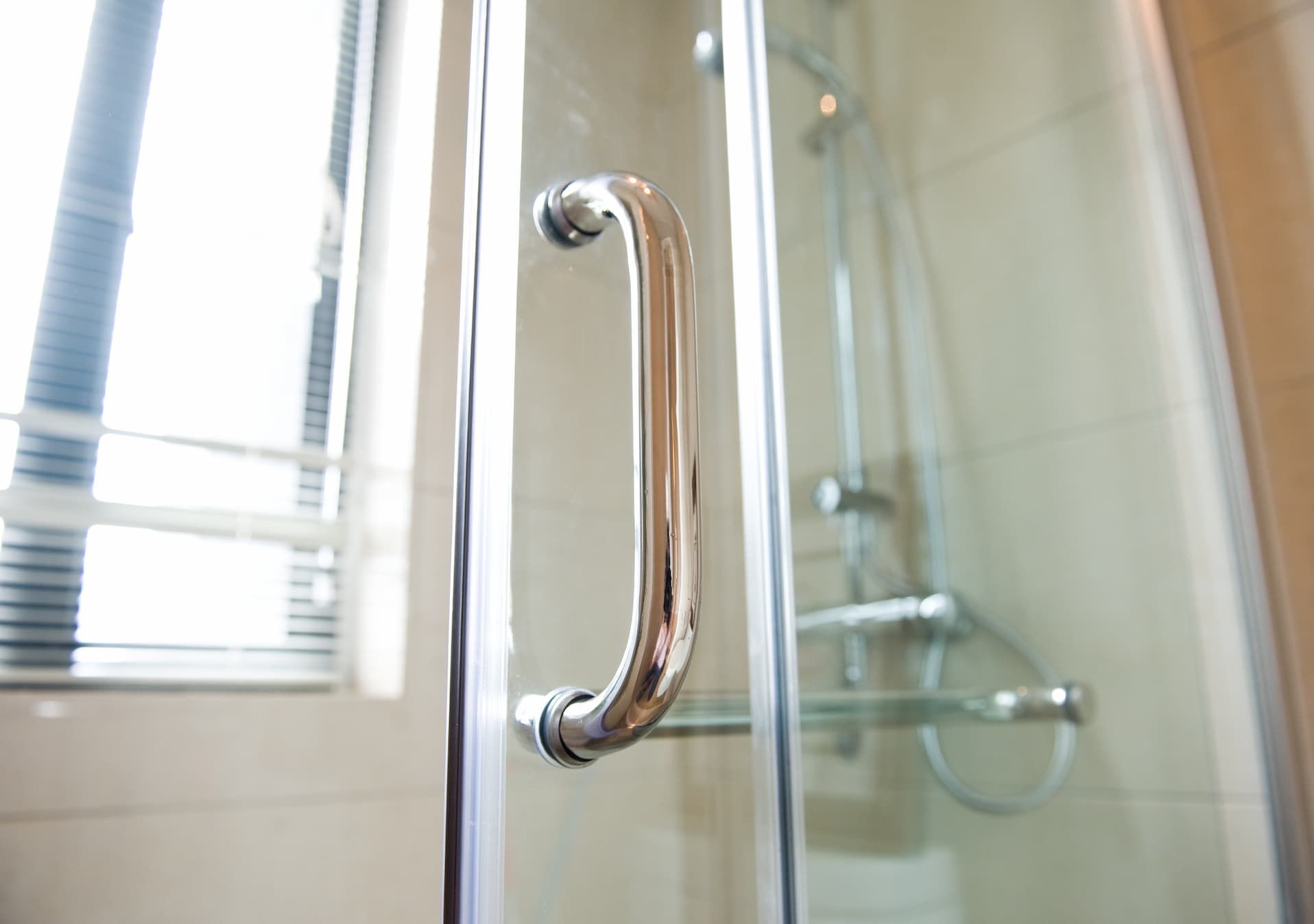 Glass shower door installation