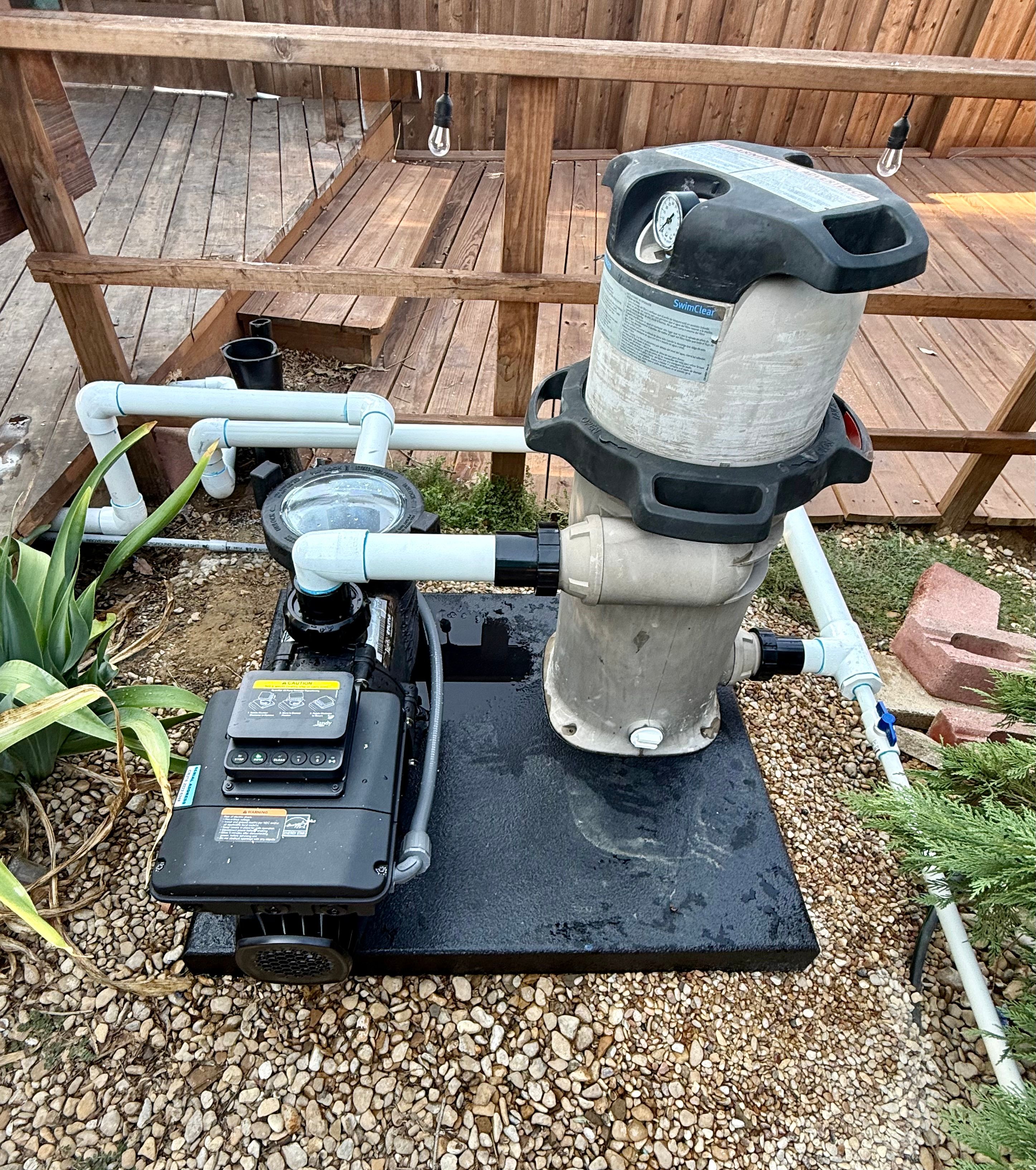 Pool equipment repair and upgraded pump system by Kleen Water Pool Service