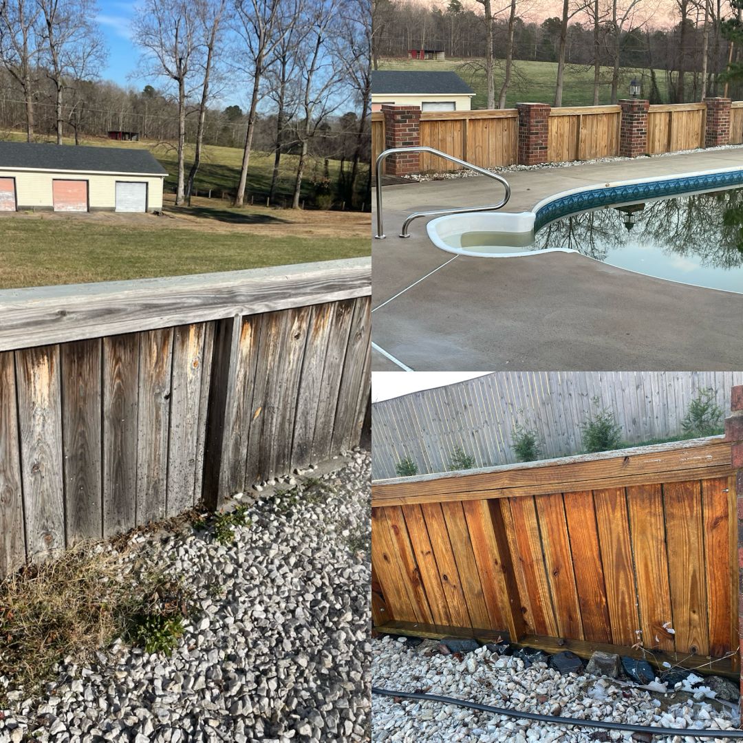 Deck fence and pool area cleaning by Washing Limitless Rock Hill SC