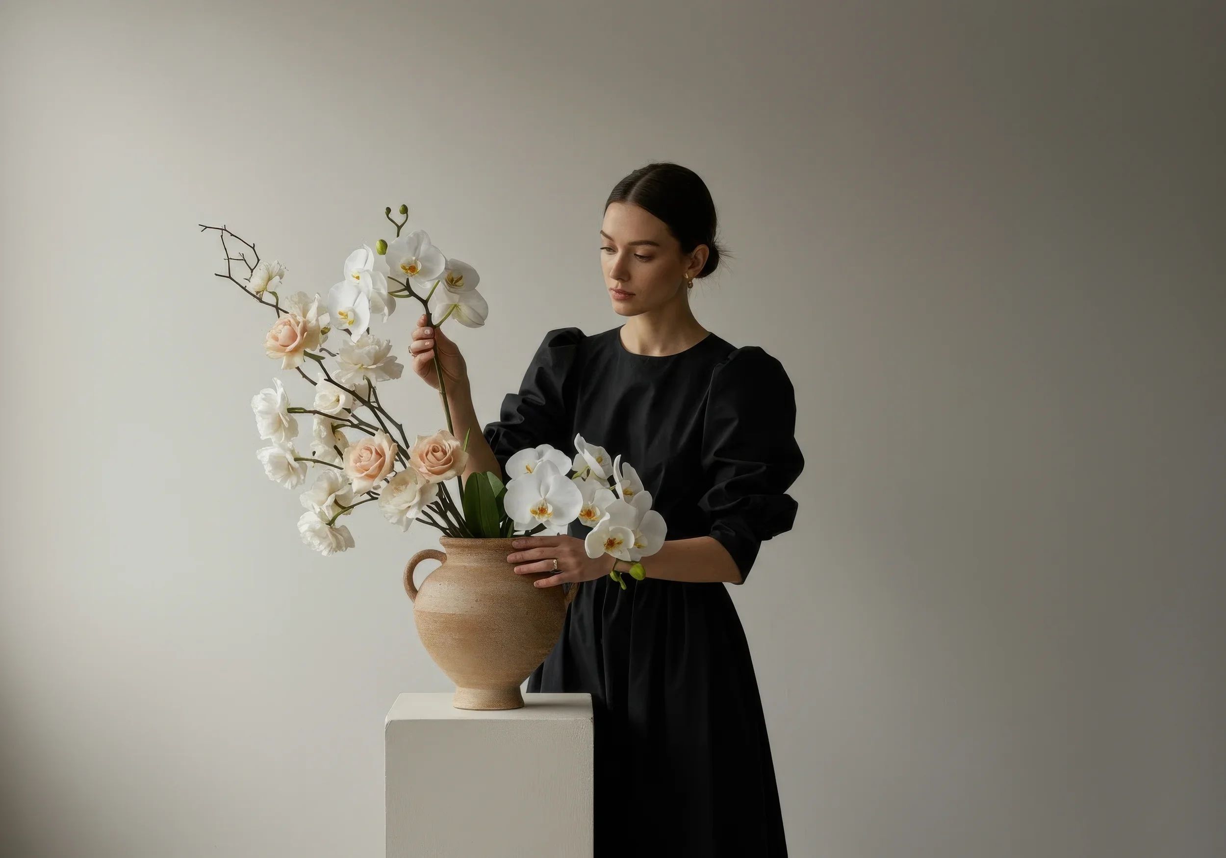 Editorial bridal portrait with refined styling, destination wedding photography