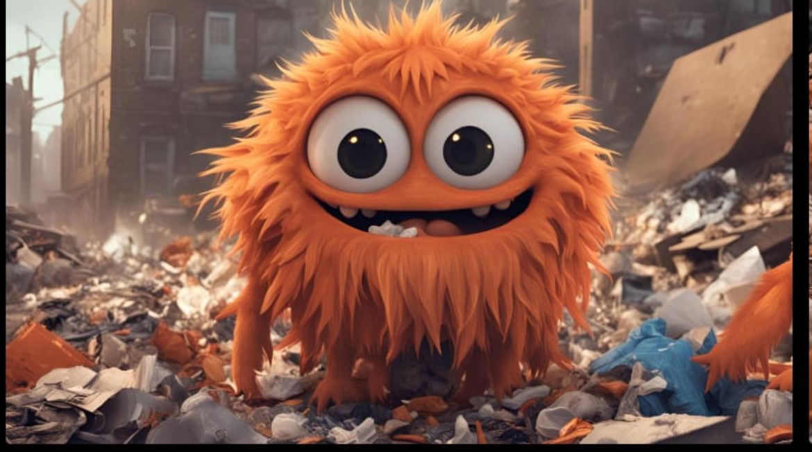 Rusty, the orange furry monster