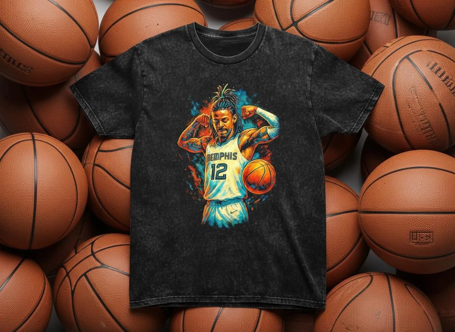 Ja Morant #12 Grizzlies Throwback Vintage Tee