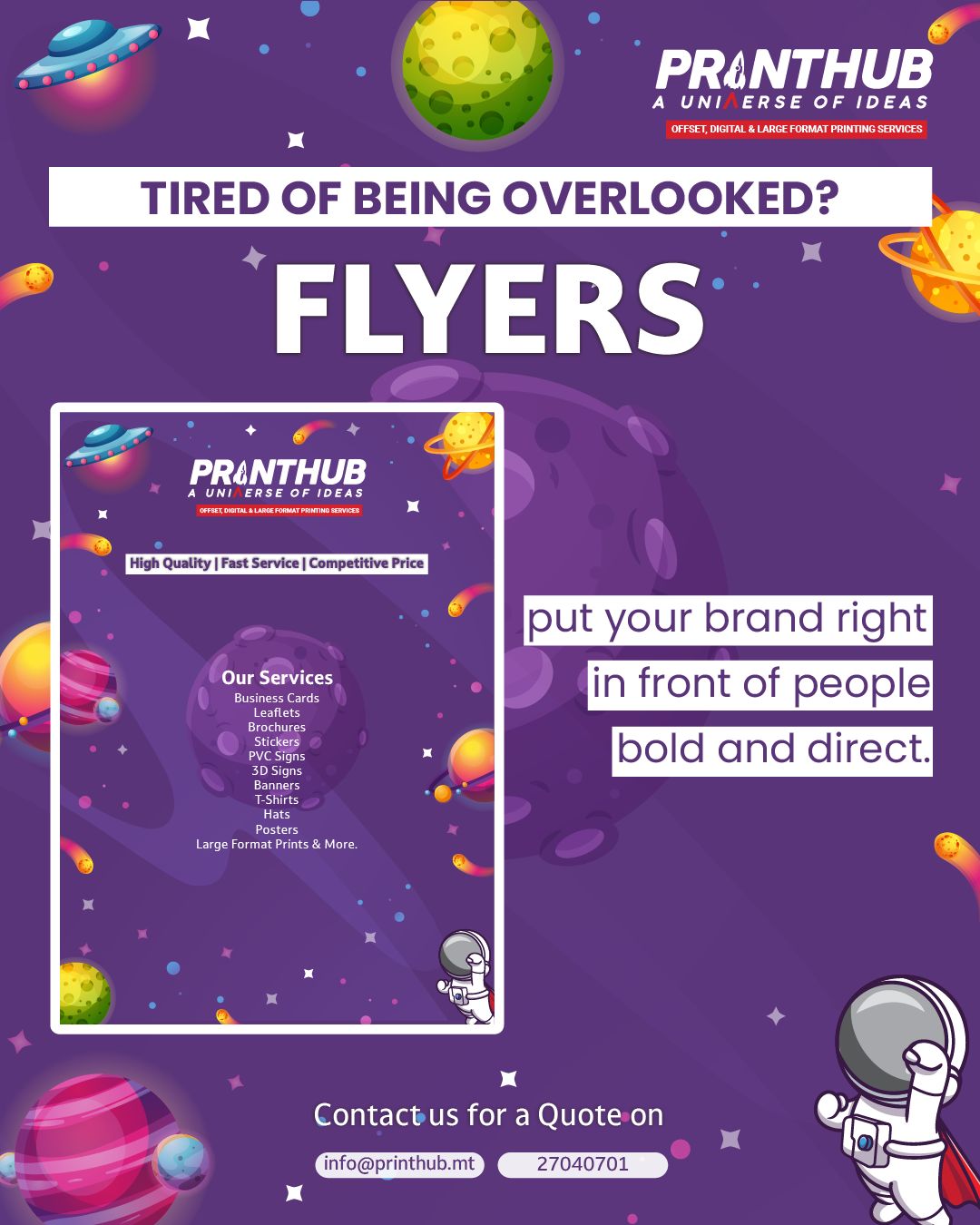 Graphic design work by Printhub Malta