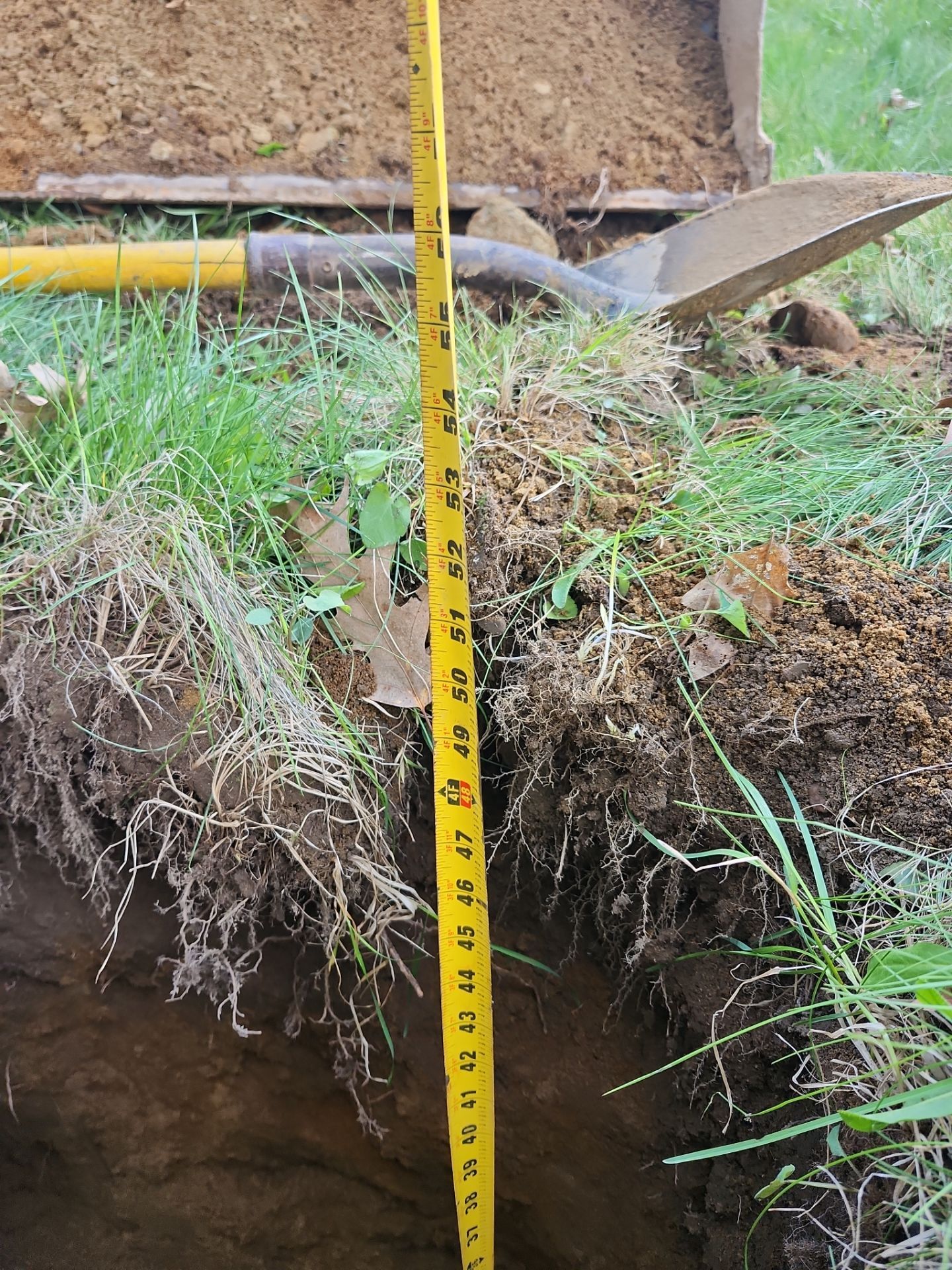 Drainage excavation work on rural property