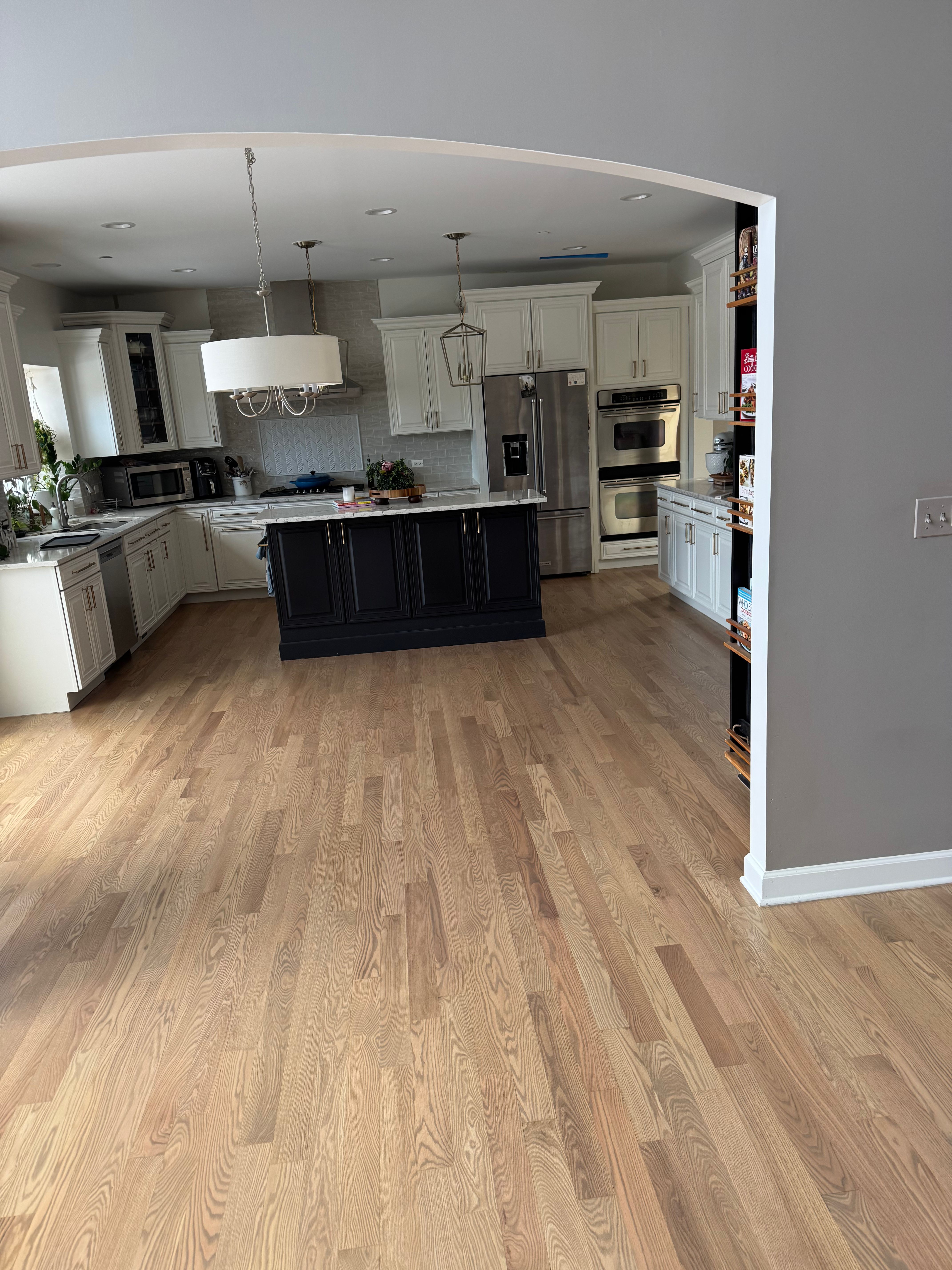 Refinished hardwood floor in a Rockford IL home