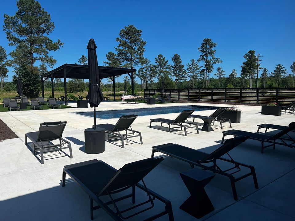heated saltwater pool