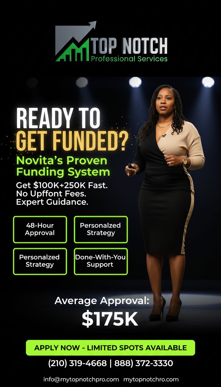 Top-Notch Professional Services funding and financial strategy