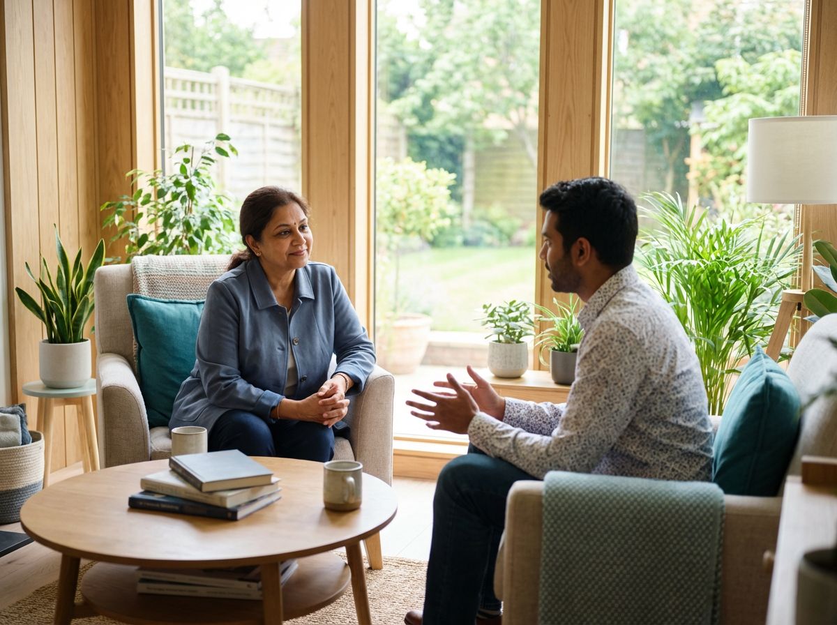 Therapy session in a warm, supportive setting