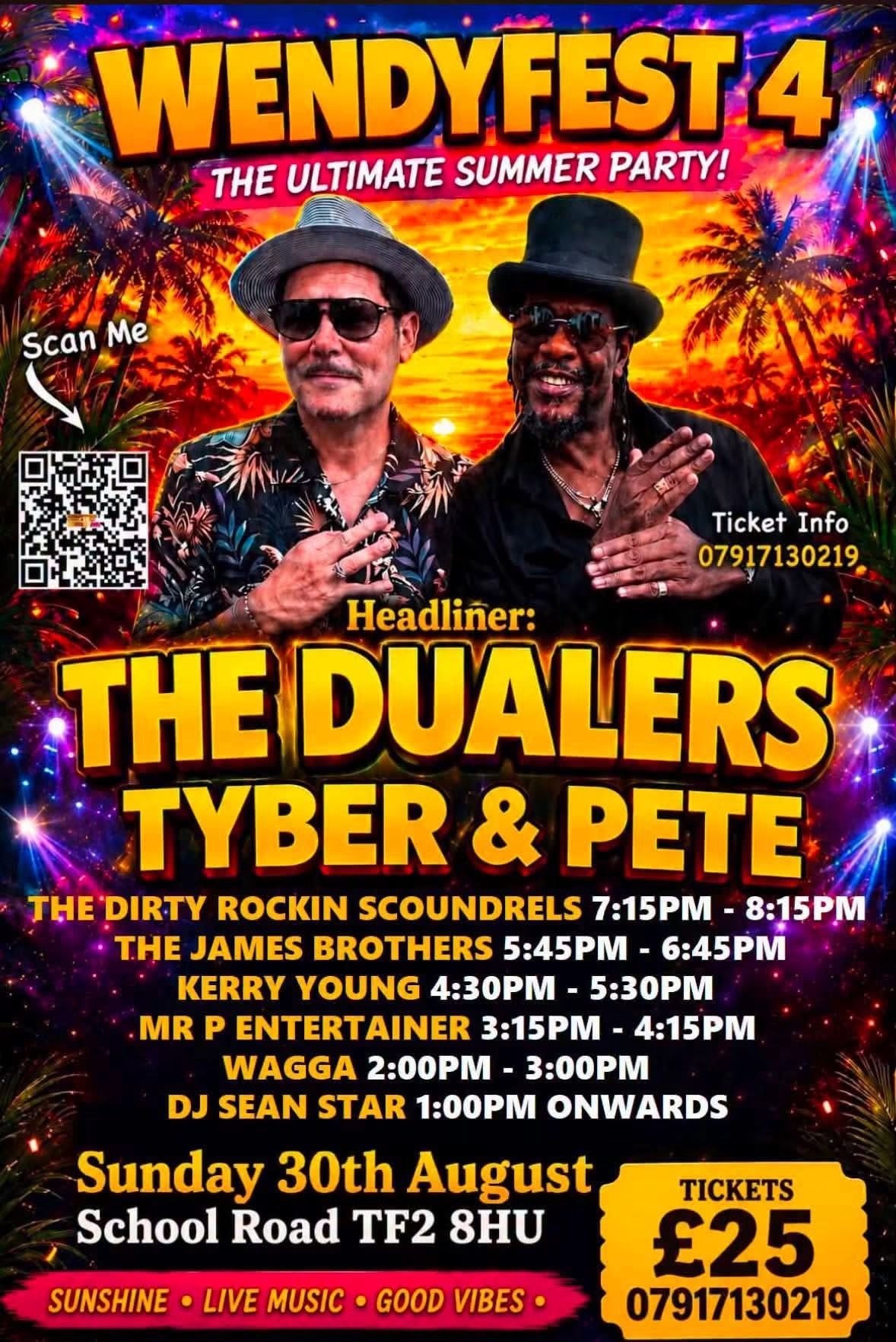 Wendyfest 4 official poster — WAGGA as support act for The Dualers