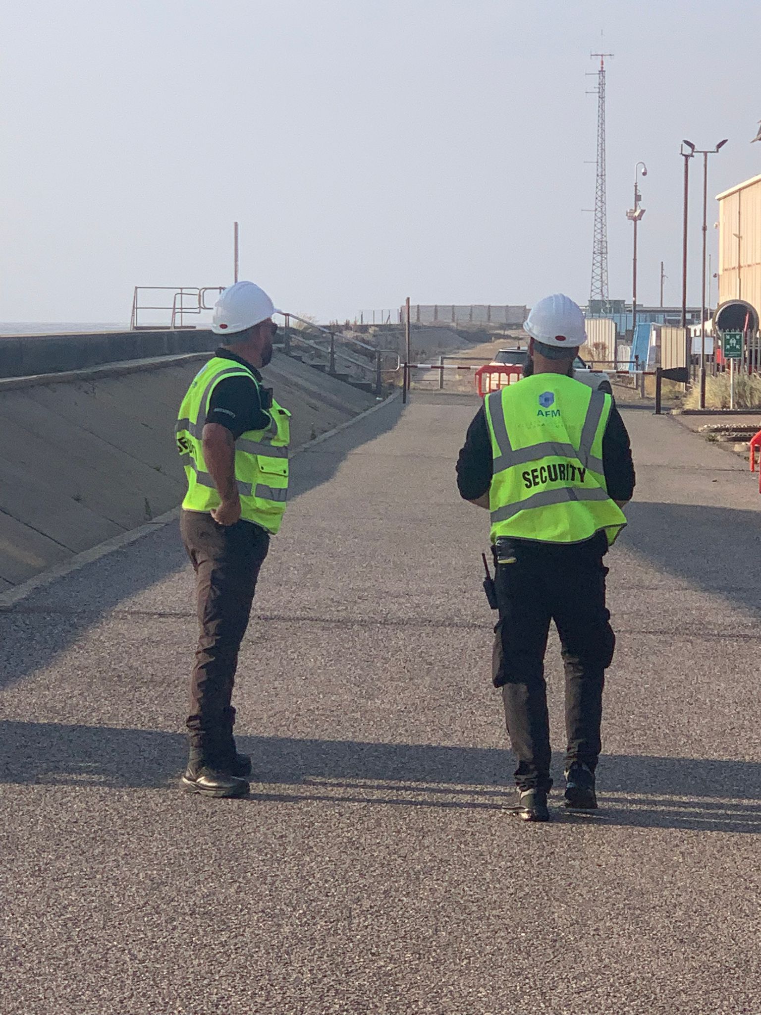 AFM officers on construction site