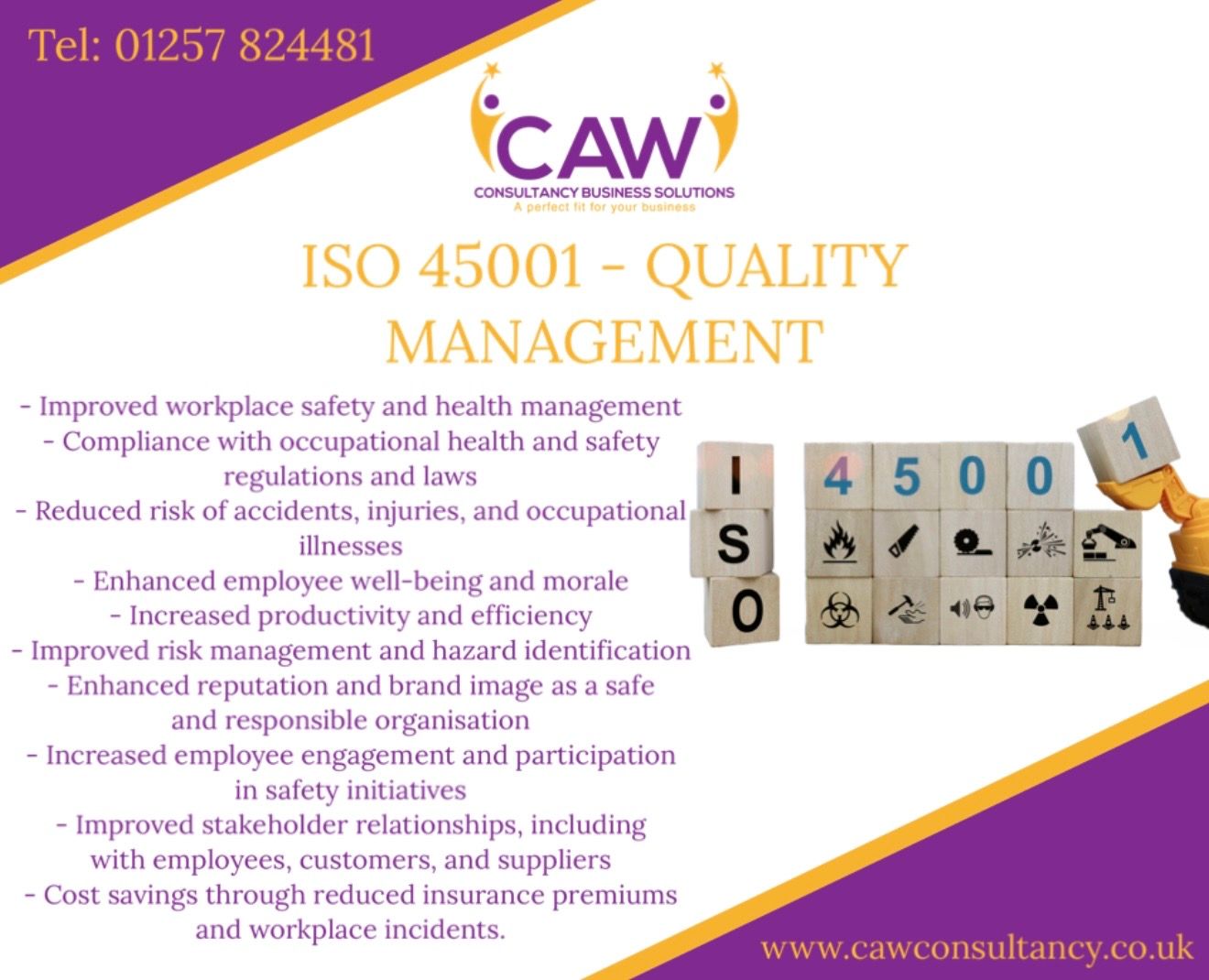 ISO 45001 Health and Safety Management - CAW Consultancy