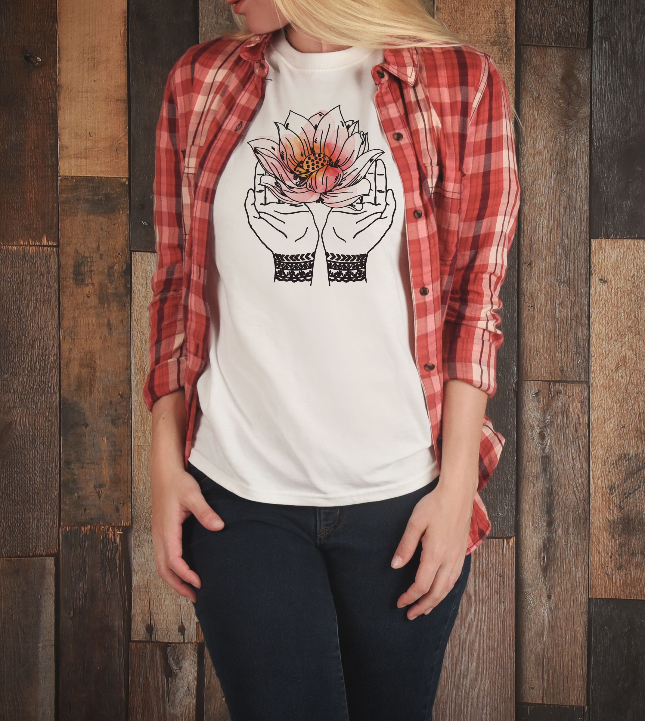Lotus in Hand Tee