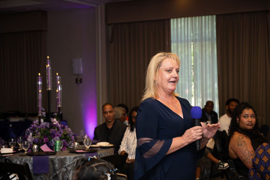 Speaker at gala event