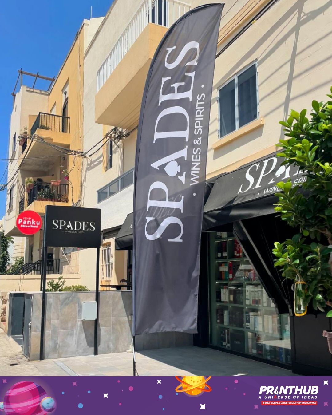 Spades Wines & Spirits outdoor signage