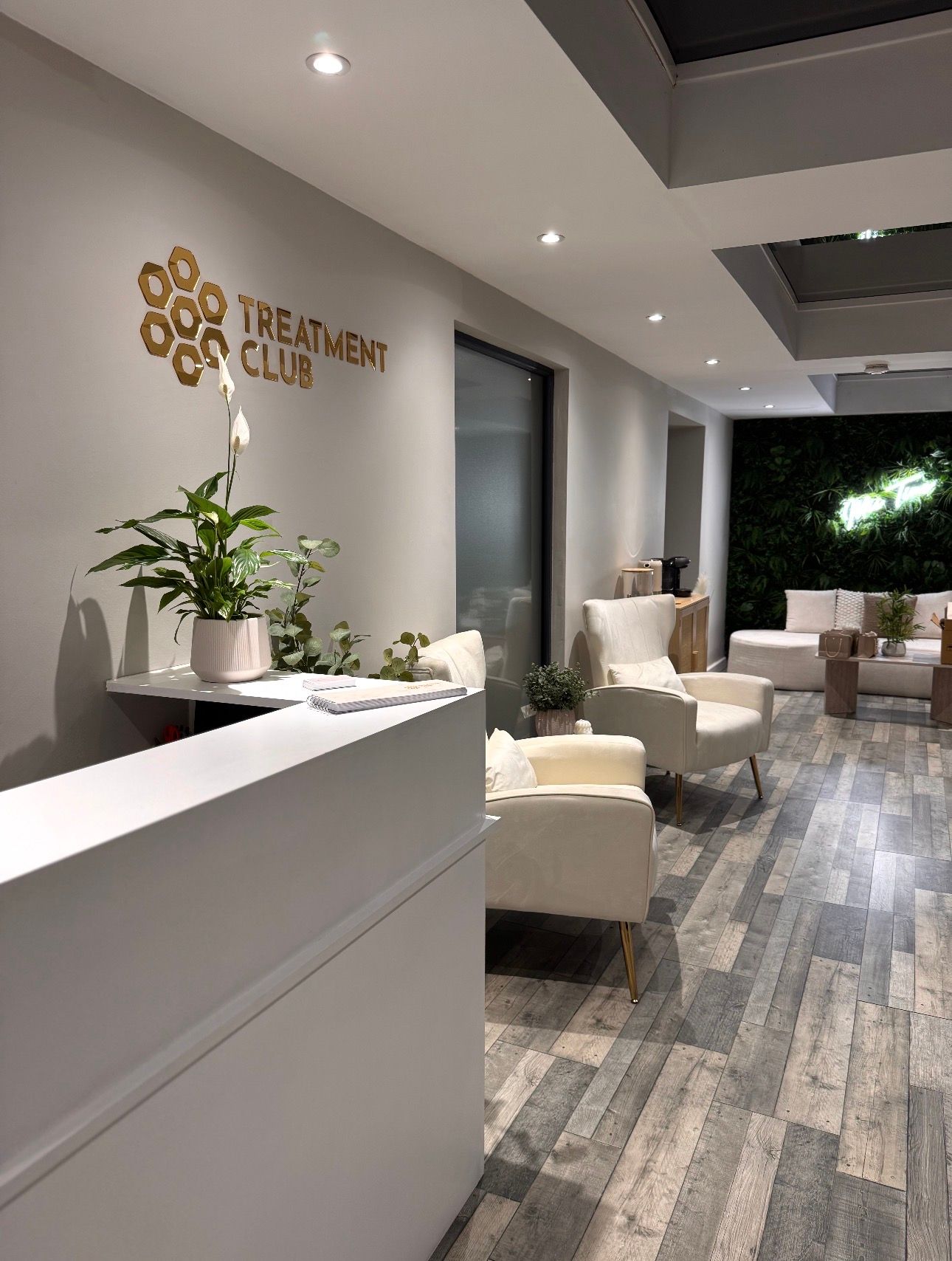 The Treatment Club salon reception area