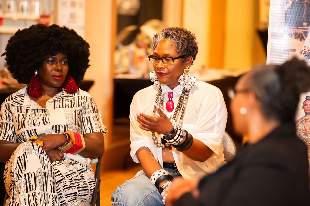 Women networking at professional event