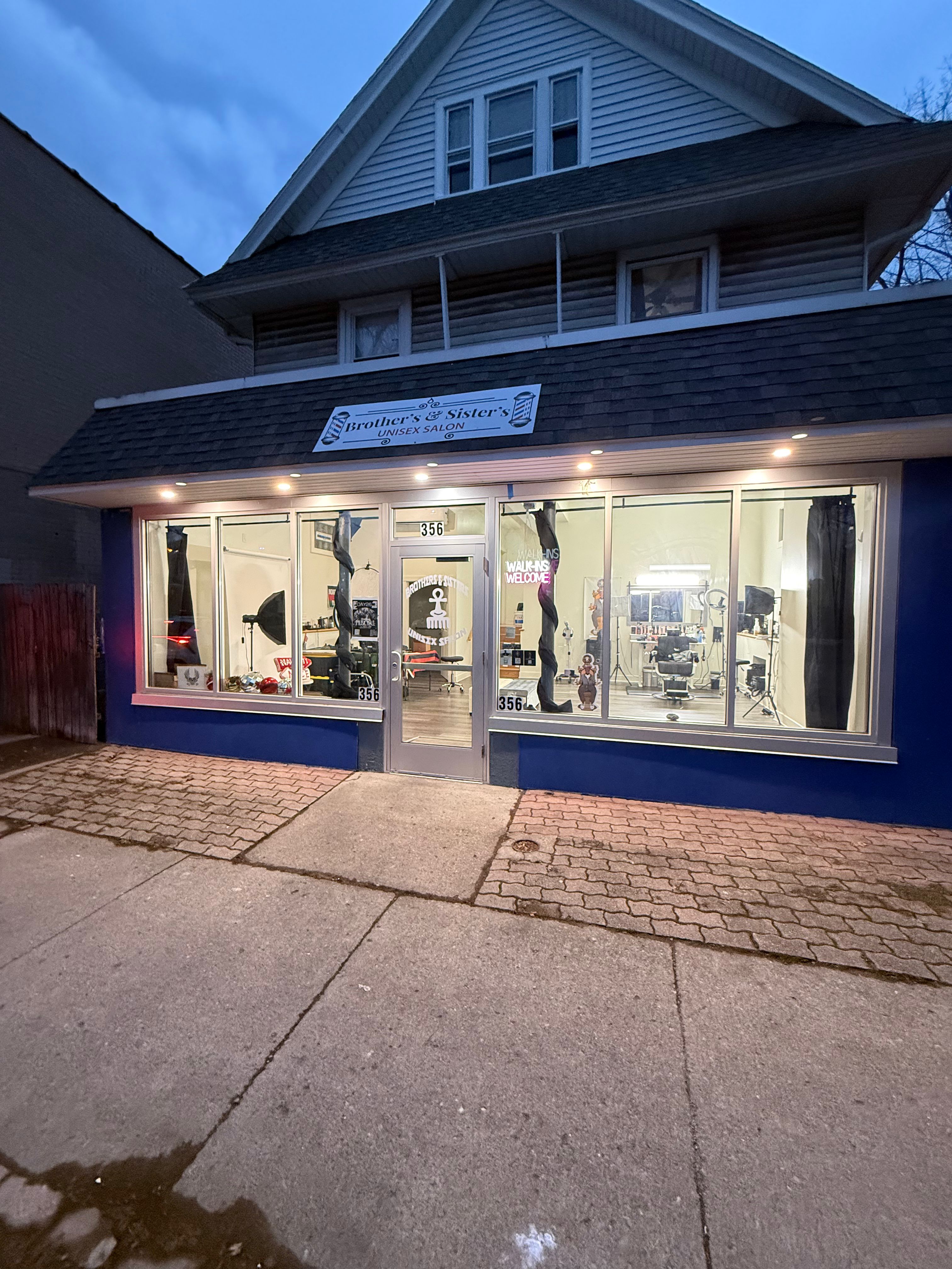 Pure Masters Lounge barbershop storefront at 356 Arnett Blvd Rochester NY