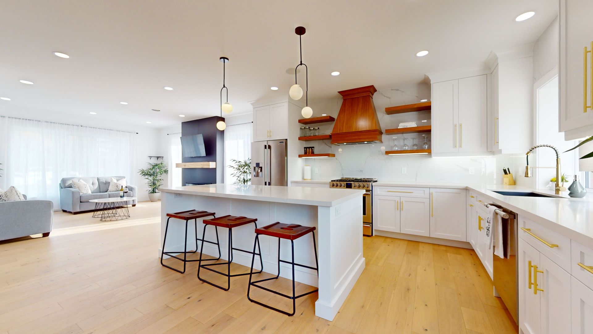 Kitchen & Living Room