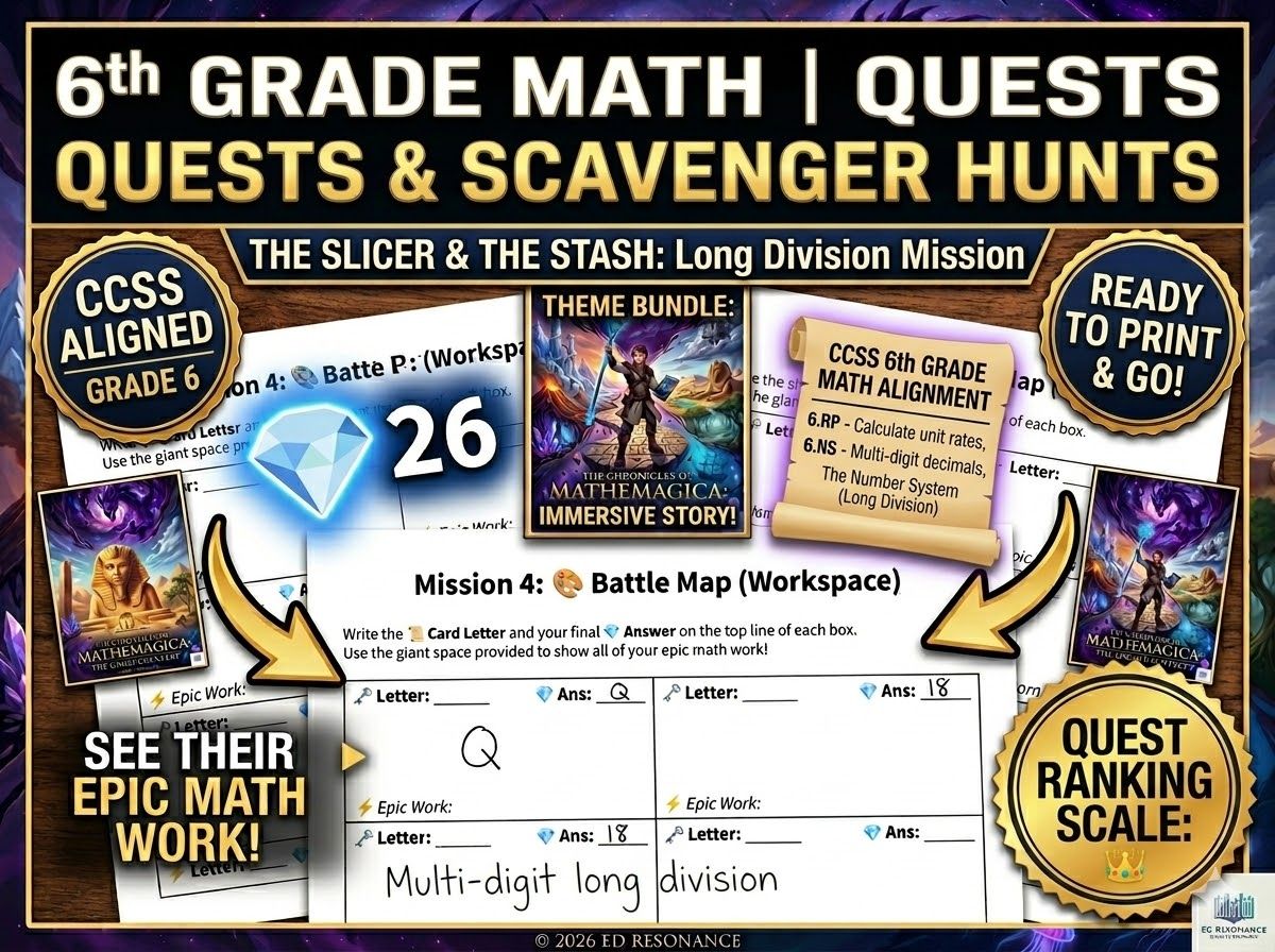 10 Pack of 6th Grade Math Scavenger Hunts