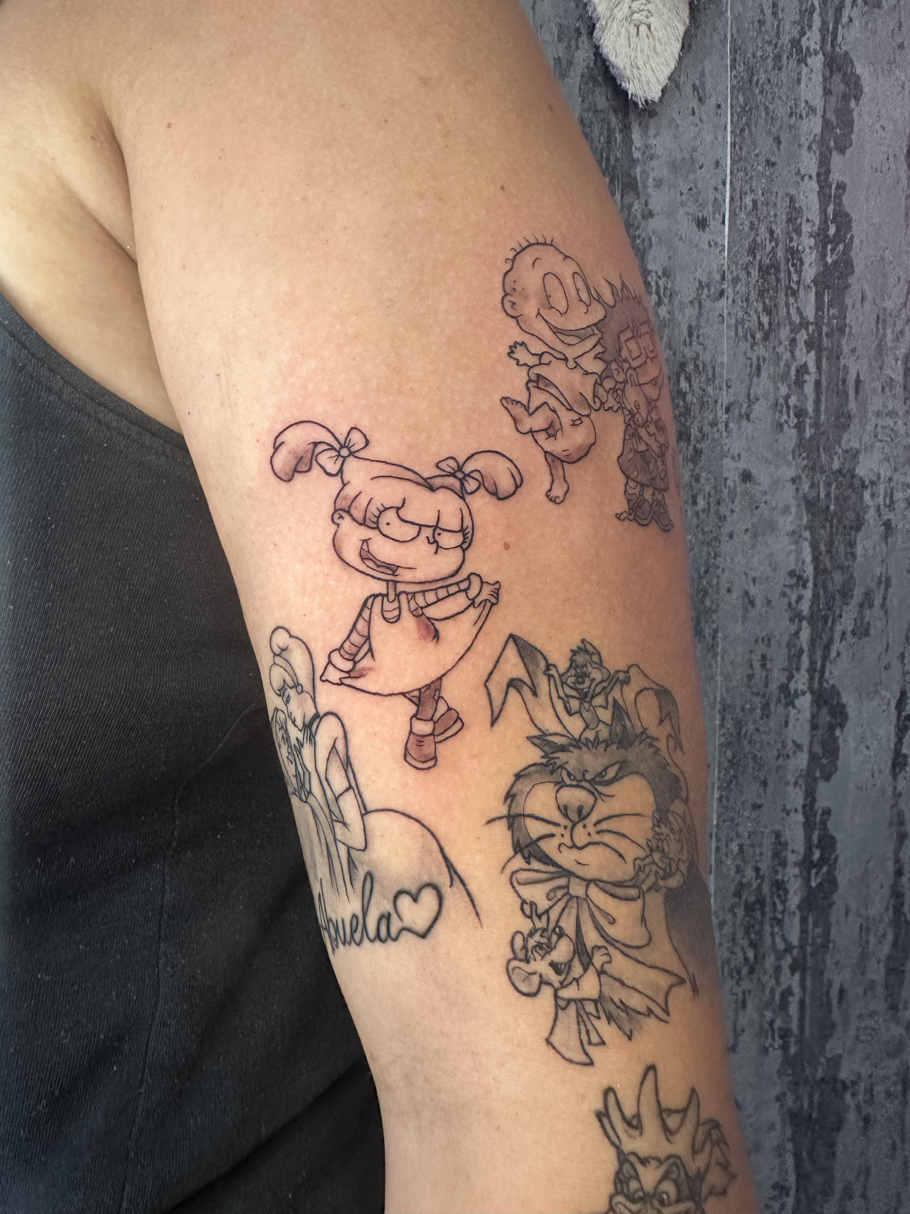 Tatuaje fine line - Rugrats personajes