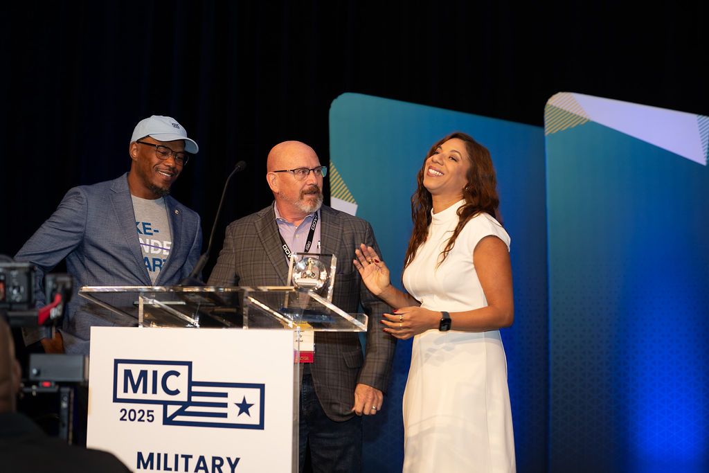 MIC 2025 Military Influencer Conference podium