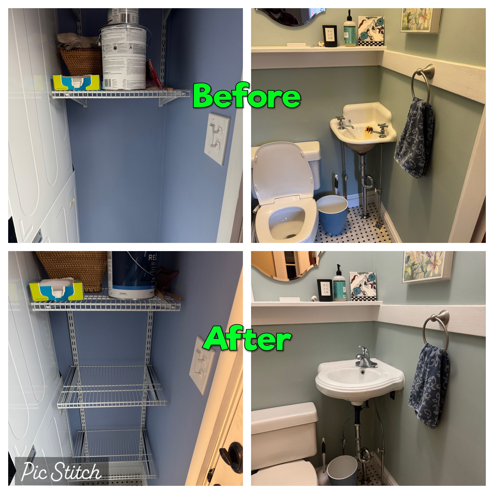 Pantry shelving and sink renovation