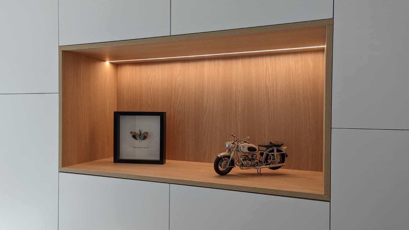 Maatwerk nis met ledverlichting Edifix