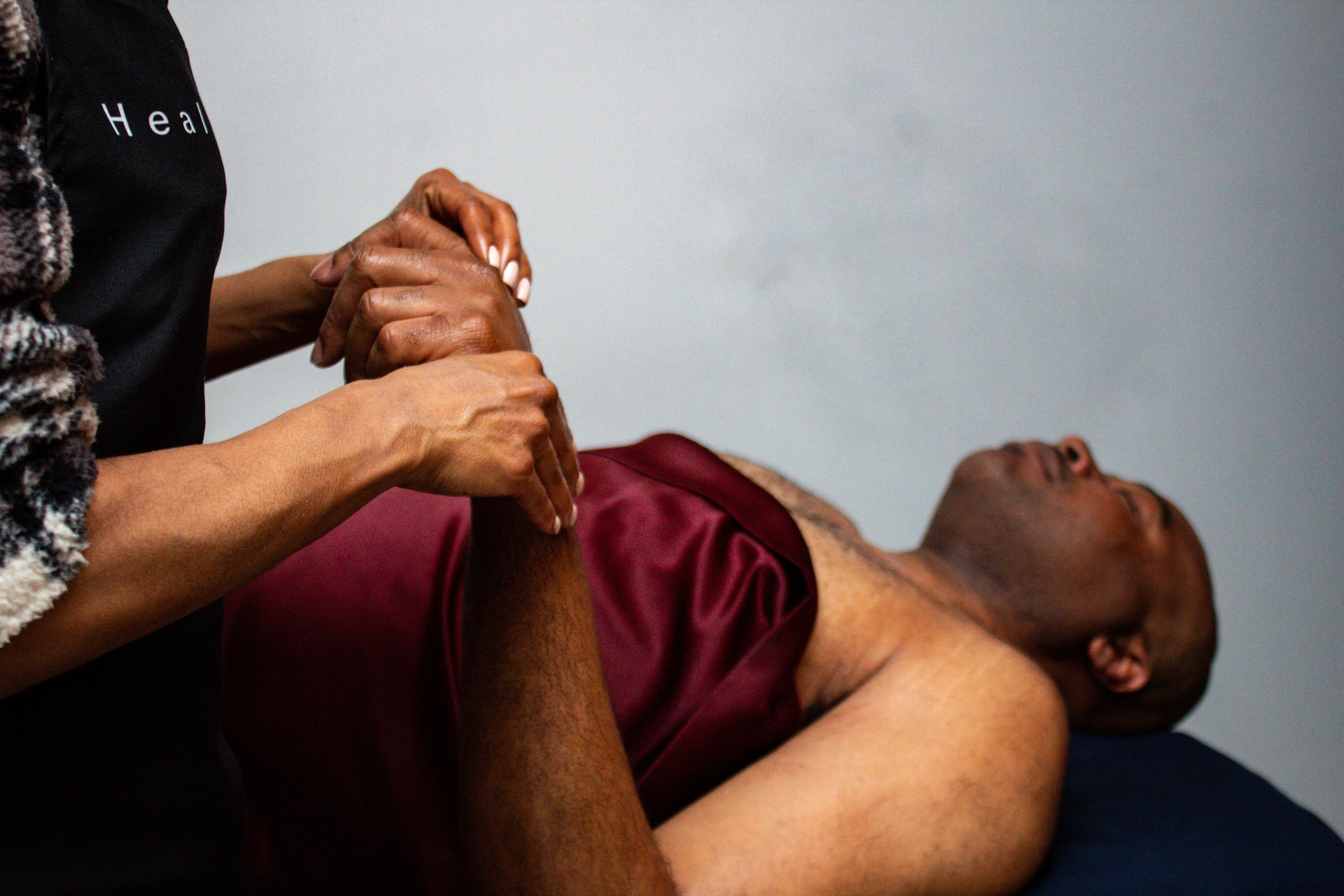 Massage therapy session