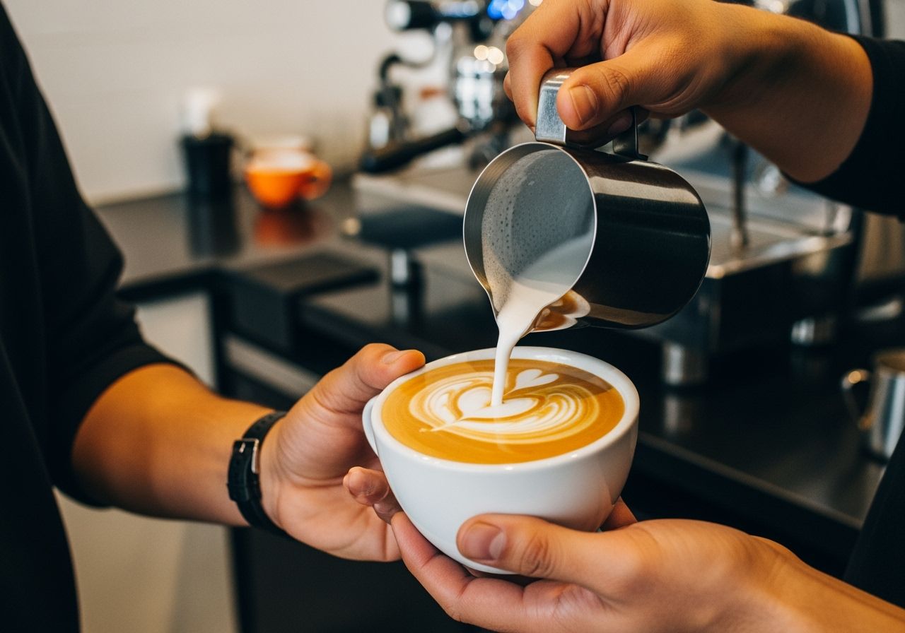 Vulpix Coffee latte art